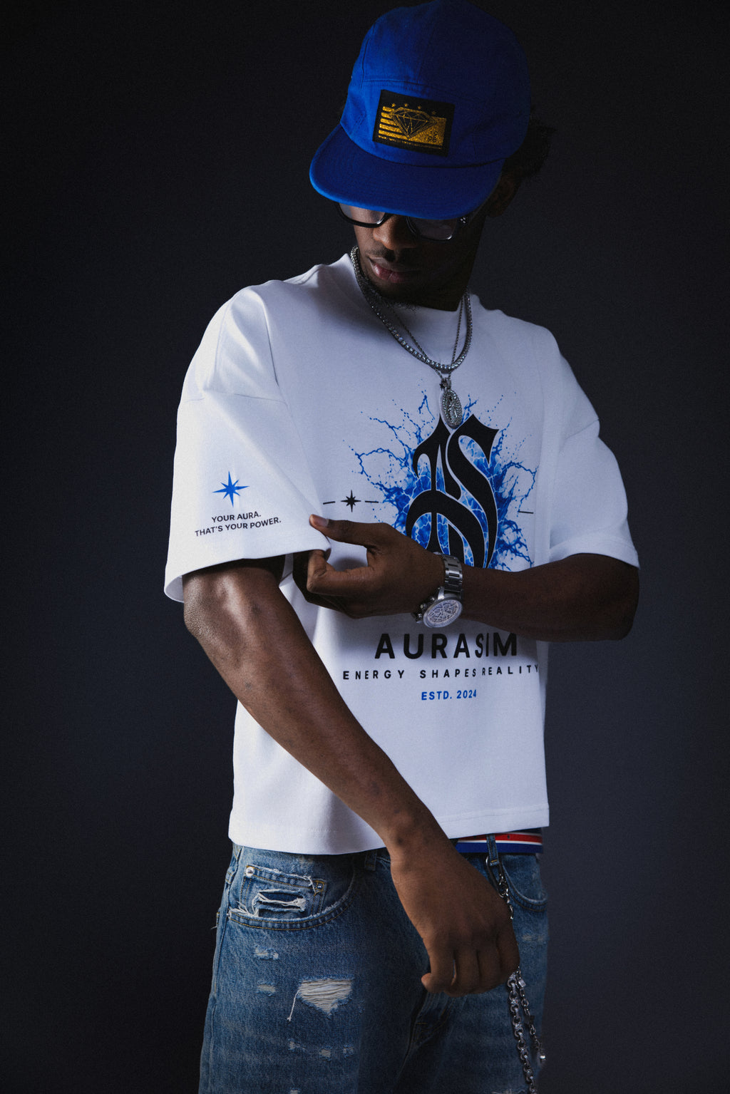 AURA Tee — Blue